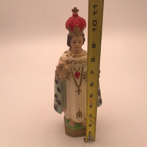 VTG (50’s) Chalkware Infant of Prague Child Jesus Statue - Picture 7 of 10